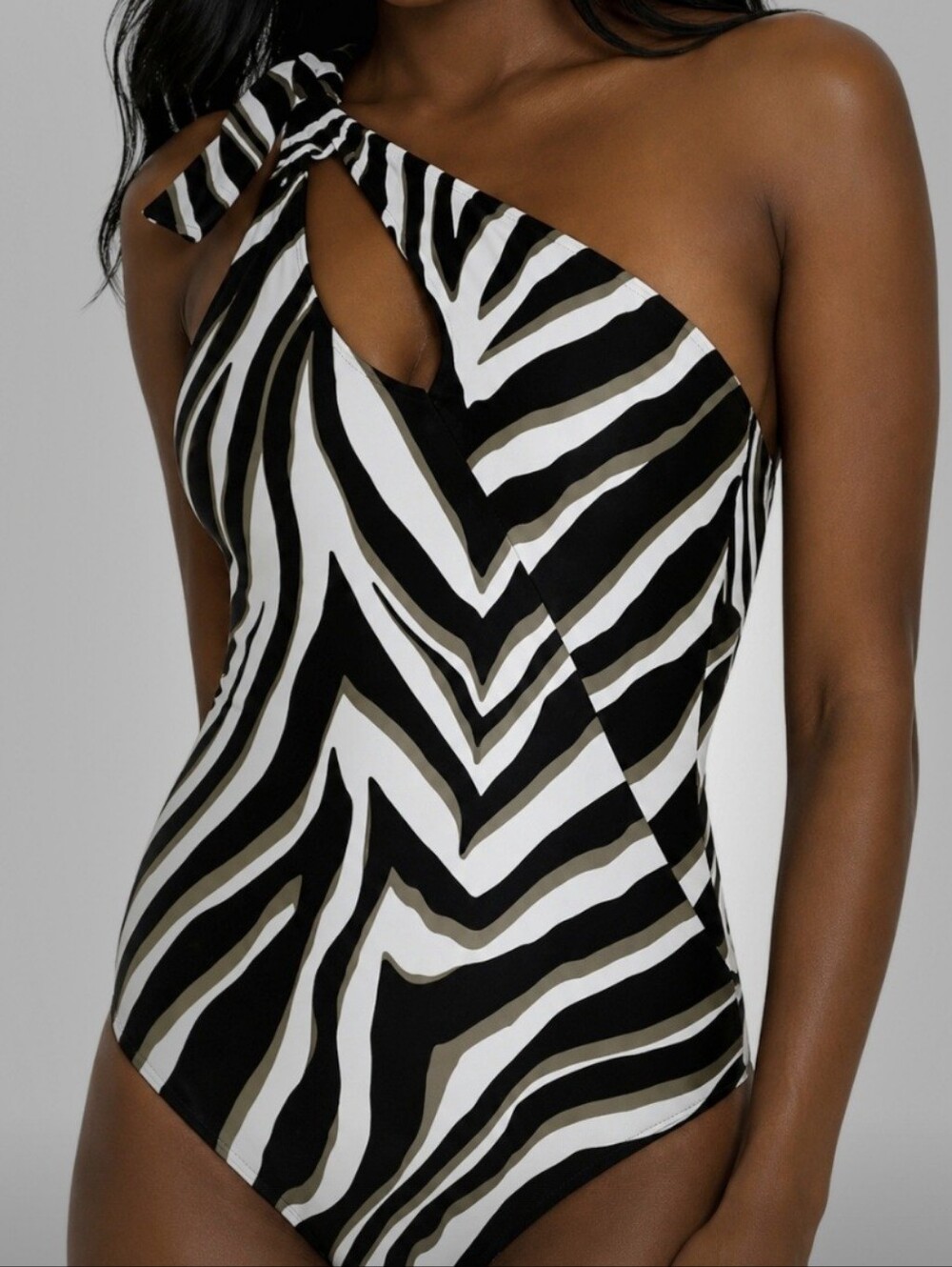 Trina Turk Vivant asymmetrical one-piece swimsuit